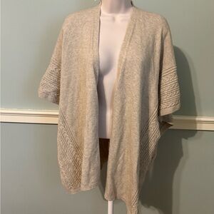 Poof! Cream Shrug Poncho Knit Top